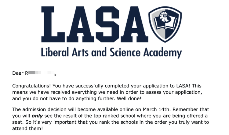 LASA Application Complete